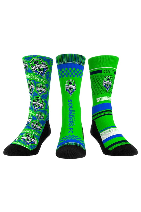 Rock Em Socks Seattle Sounders FC Three-Pack Crew Socks Set