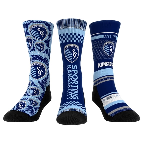 Rock Em Socks Sporting Kansas City Three-Pack Crew Socks Set