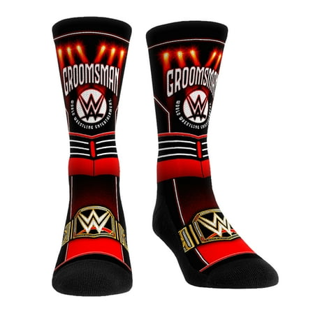 Rock Em Socks WWE Logo Groomsman Crew Socks