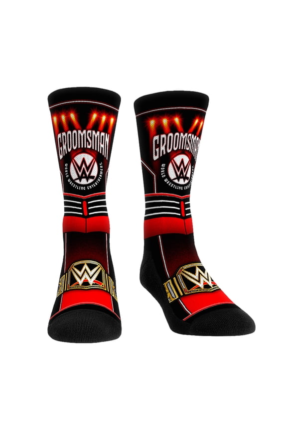 Rock Em Socks WWE Logo Groomsman Crew Socks