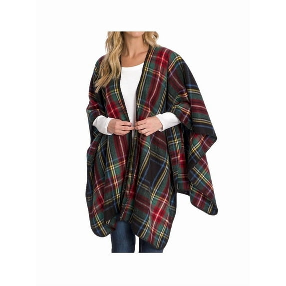 Rock Fit LLC Woolrich Womens One Size Cozy Blanket Wrap, Bristol Tartan Plaid