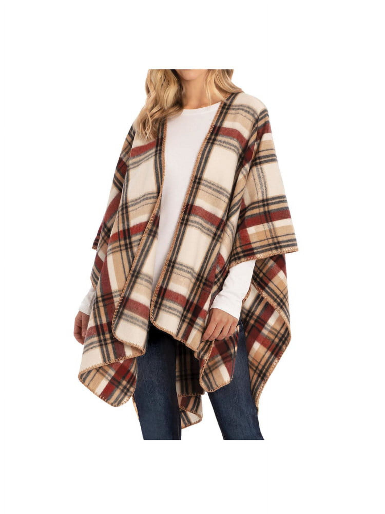 Rock Fit LLC Woolrich Womens One Size Cozy Blanket Wrap Montauk Plaid Walmart