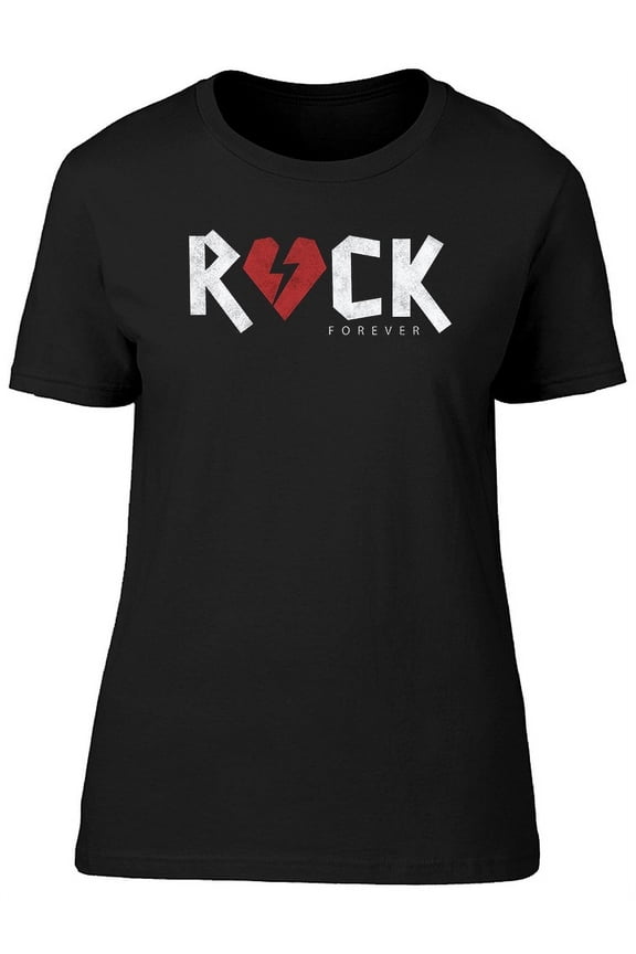 Rock Forever Slogan Graphic Tee Women's -Image by Shutterstock