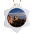 thumbnail image 1 of 3drose, Rock Formation, Garden of the Gods, Colorado - Na02 Rnu0506 - Rolf Nussbaumer, 3 inch Snowflake Porcelain Ornament, 1 of 7
