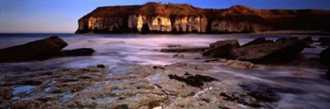 Rock Formations Near A Bay Thornwick Bay Flamborough Yorkshire England United Kingdom Canvas Art - Panoramic Images (18 x 6)