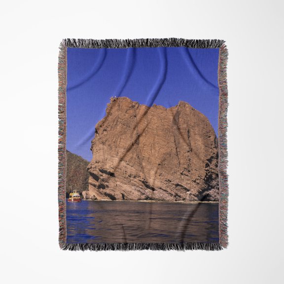 Rock Formations, San Carlos, Mexico - Sa13 Mde0035 - Michael Defreitas, Woven Blanket