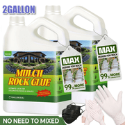 Rock Glue Mulch Glue 2gallon Fast-Dry Non-Toxic Dries Clear Strong Stabilizer for Landscaping