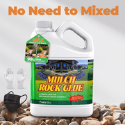 Rock Glue Mulch Glue 68oz Fast-Dry Non-Toxic Dries Clear Strong Stabilizer for Landscaping