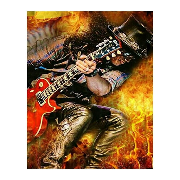 Rock Guitar Wall Art Print  Vintage Music Poster for Studio, Man Cave, Office & Living Room Decor for Musicians, Collectors & Creative Spaces