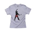 thumbnail image 1 of Rock Guitarist Silhouette Jamming on Electric Guitar Boy's Cotton Youth Grey T-Shirt, 1 of 2