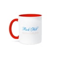 thumbnail image 1 of 3dRose, Rock Hill, South Carolina blue, red decorative text on white, 11oz Two-Tone Red Mug, 1 of 7