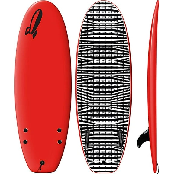 Rock It 4'10" CHUB Foam Surfboard - Surfing Board for Kids & Adults - Perfect for Beginners & Experienced Surfer