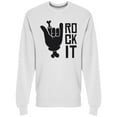 thumbnail image 1 of Rock It Logo Hand Sign  Sweatshirt Men -Image by Shutterstock, Male Small, 1 of 2