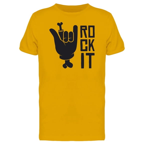 Rock It Logo Sign  T-Shirt Men -Image by Shutterstock, Male 3X-Large