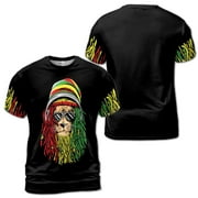 Rock Jamaica Reggae Lion Mens T-shirt S-5XL