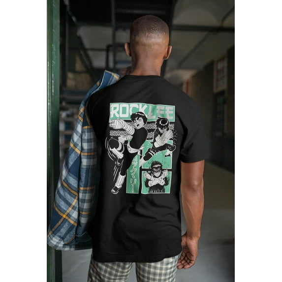 Rock Lee 2 Sided T-shirt, Anime Manga Naruto, Ninja Japanese Shirt