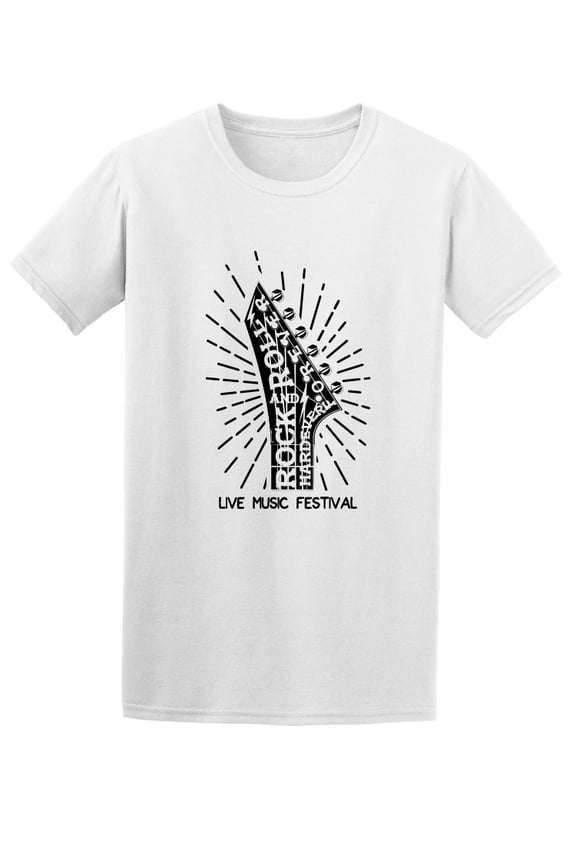 Rock Live Music Festival Guitar Tee Men's -Image by Shutterstock