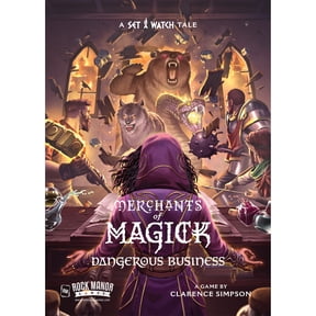 Rock Manor Games: Merchants of Magick - Dangerous Business - Expansion, Roll & Write Board Game, Merchant Shop, Dark Fantasy, Ages 13+, 1-8 Players