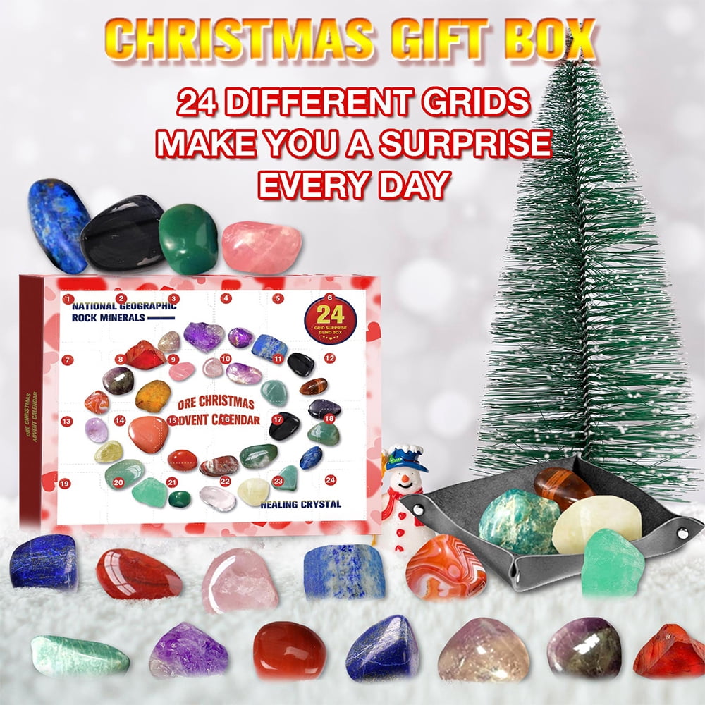 Rock Mineral Christmas Advent Calendar 2023, Crystal Advent Calendar,  Christmas Countdown Calendar, Geographic Rocks and Minerals, Ore  Collections Gift for Kids Christmas Birthday - Walmart.com