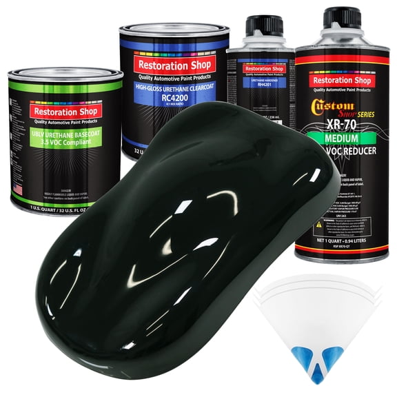 Rock Moss Green Quart Kit Low VOC URETHANE BASECOAT Car Auto Body Paint Kit