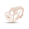 thumbnail image 1 of AFFY 14K Rose Gold Plated Sterling Silver Music Acoustic Guitar Ring for Mens or Womens-7, 1 of 6