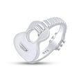 thumbnail image 1 of AFFY 14K White Gold Plated Sterling Silver Music Acoustic Guitar Ring for Mens or Womens-6, 1 of 6