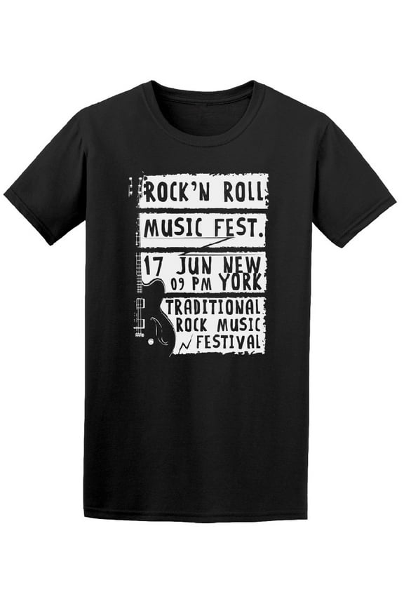 Rock Music Feset New York T-Shirt Men -Image by Shutterstock, Male Small