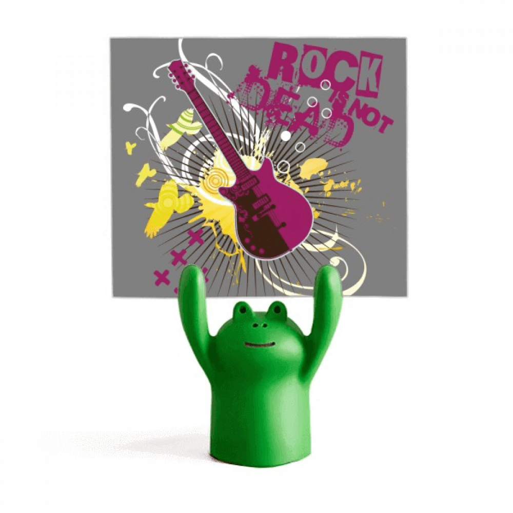 Rock Music Guitar Music Instrument Memo Holder Cartoon Animal Frog Stand Decoration