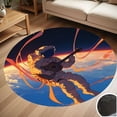 thumbnail image 1 of Rock Music In Space Round Carpet Living Room Bedroom Home Decoration Coffee Table Mat Lounge Rug Chair Mats, 1 of 5