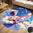 thumbnail image 1 of Rock Music In Space Round Carpet Living Room Bedroom Home Decoration Coffee Table Mat Lounge Rug Chair Mats, 1 of 5