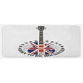 thumbnail image 1 of Rock Music Kitchen Mat, Union Jack Patterned Guitar Stars Union Jack Design Musical Instrument, Plush Decorative Kitchen Mat with Non Slip Backing, 47" X 19", Red Royal Blue Cream, by Ambesonne, 1 of 1
