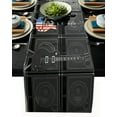 thumbnail image 1 of Rock Music Speaker Guitar Table Runner Modern Party Dining Table Runner Wedding Table Decor, 1 of 6