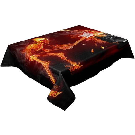 Rock Music Speaker Guitar Tablecloths Waterproof Kitchen Items Coffee Table For living Room Home Decor Dining Table