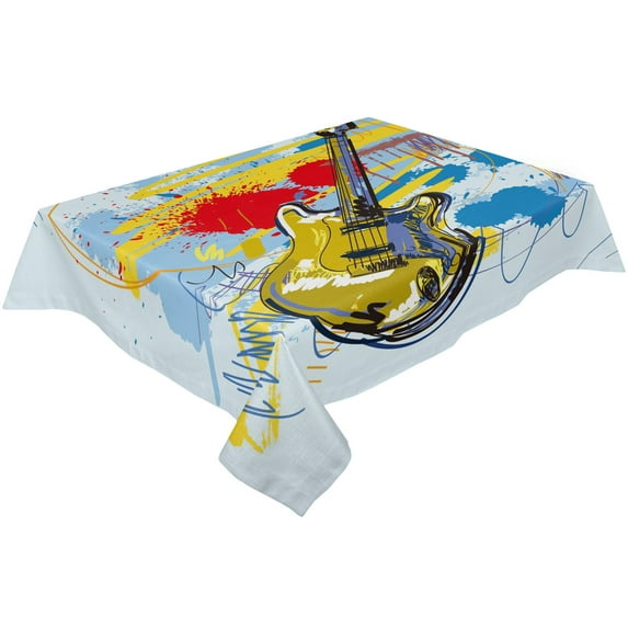 Rock Music Speaker Guitar Tablecloths Waterproof Kitchen Items Coffee Table For living Room Home Decor Dining Table