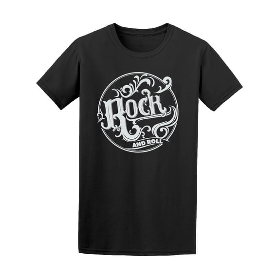 Rock Music Vintage Lettering Tee Men's -Image by Shutterstock