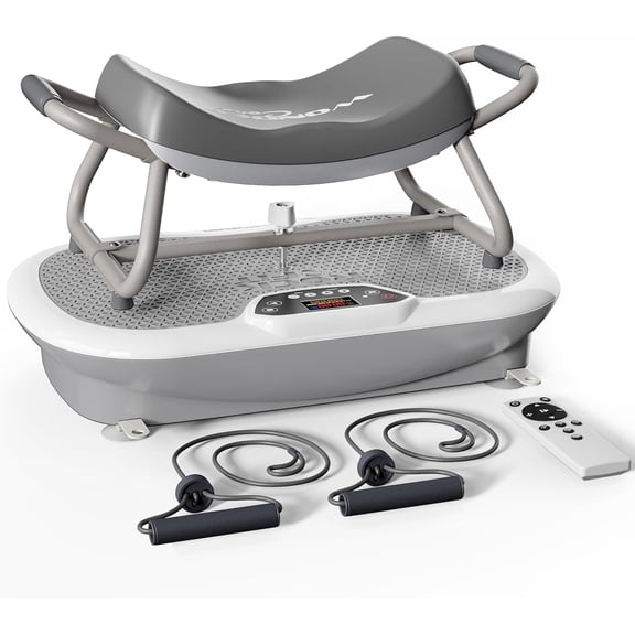 Rock N Fit - Vibration Plate Exercise Machine, Whole Body Platform with Seat, Shaker for Weight Loss, Lymphatic Drainage, Recovery, Home Fitness Equipment