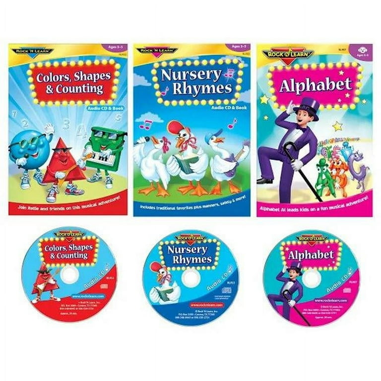 Rock N Learn RL855 Preschool Set - 3 CDs & Books - Walmart.com