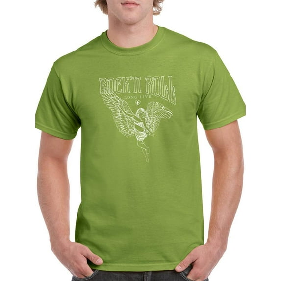 Rock N Roll Angel Girl T-Shirt Men -Image by Shutterstock, Male XX-Large
