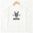 thumbnail image 1 of Rock N Roll Boys Graphic Tee, Cool Rock Hand Sign Music Concert 100% Cotton Kids Short Sleeve T-Shirt, 1 of 5