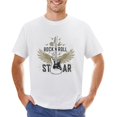 thumbnail image 1 of Rock N Roll Guitar Collection Men’s T-Shirt 100% Cotton Casual Short Sleeve Tops Gift Tee White S, 1 of 2