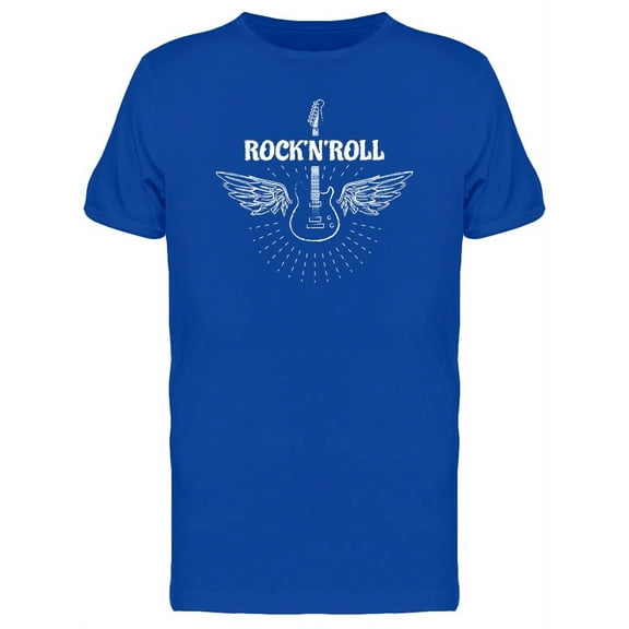 Rock N Roll Guitar With Wings T-Shirt Men -Image by Shutterstock, Male XX-Large