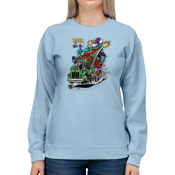 Rock N Roll Hot Pepper Sauce Sweatshirt Women -T-Line Designs, Female Small