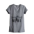 thumbnail image 1 of Rock N Roll Mimi Women's Fashion Relaxed V-Neck T-Shirt Tee Heather Grey X-Large, 1 of 3