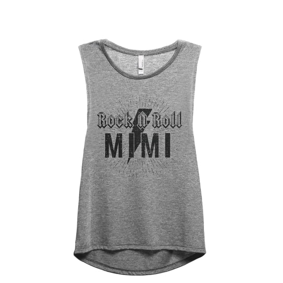 Rock N Roll Mimi Women's Fashion Sleeveless Muscle Workout Yoga Tank Top Heather Grey Grey Small