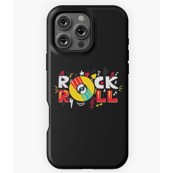 Rock N Roll Music Design Phone Case for iPhone 16 15 14 13 12 11 Pro Max