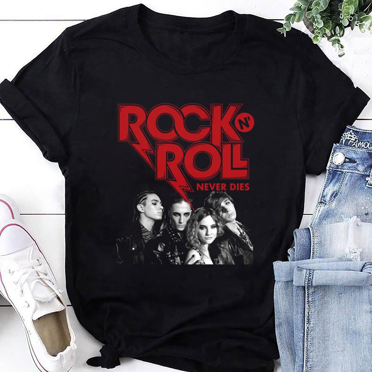 Rock N Roll Never Die Maneskin Band Shirt, 2024 Maneskin Rush