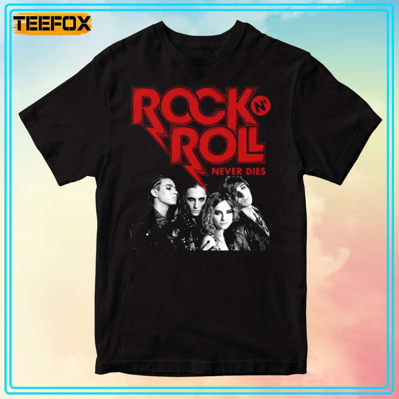 Rock N Roll Never Die Maneskin Band Shortsleeve Tshirt
