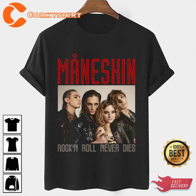 Rock N Roll Never Dies Maneskin Måneskin Unisex Tshirt Gift For Fan