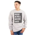 thumbnail image 1 of Rock N Roll Never Dies Metal Hardcore Plus Size Long Sleeve Graphic Tee Shirt Brisco Brands 2X, 1 of 5