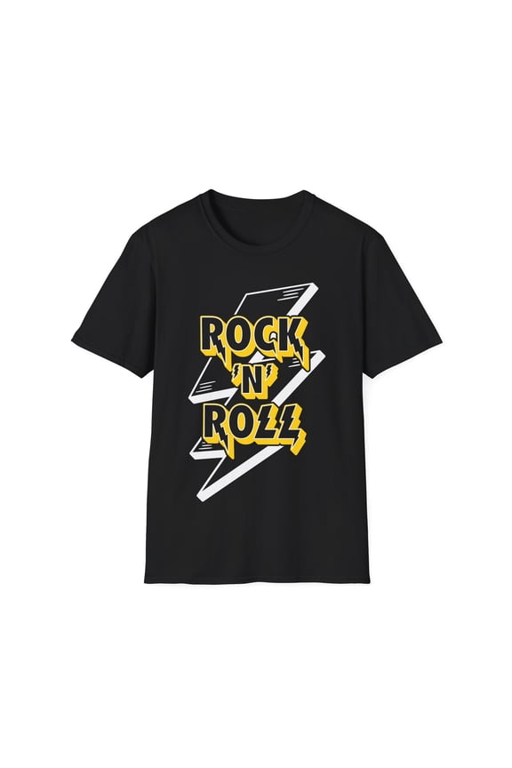 Rock'N'Roll T-Shirt, Music Tee, Rock Music Logo, Rock Fan Gift, Rocker Top